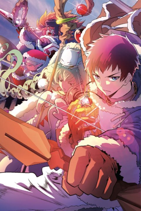 Gallery of covers and one internal image feturing fight scenes from Final Fantasy Lost Stranger