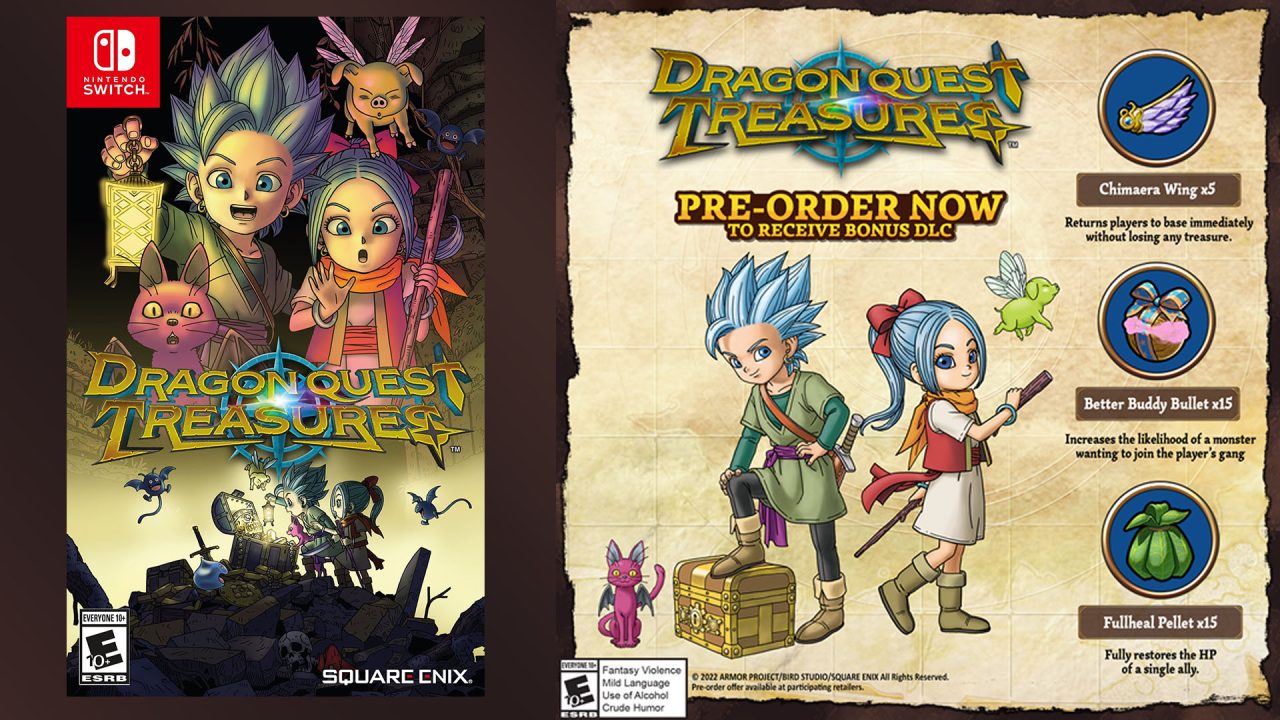 Cover art of Dragon Quest Treasures on the Nintendo Switch