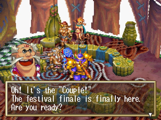 Screenshot from Gumbo Village in Grandia