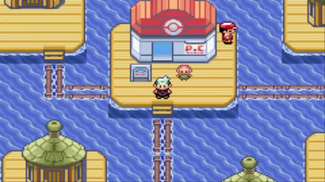 A screenshot of Pacifilog Town in Pokemon Emerald