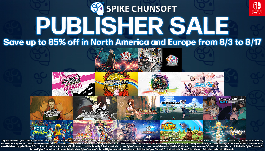 Spike Chunsoft August 2022 eShop Sale