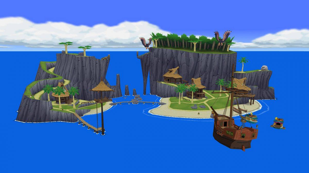 A long view of Outset Island from The Legend of Zelda Wind Waker