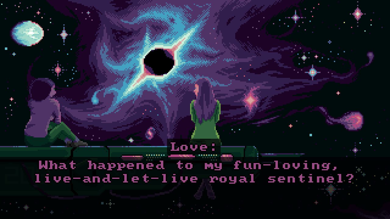 Love and Kel having a discussion in Blood Nova.