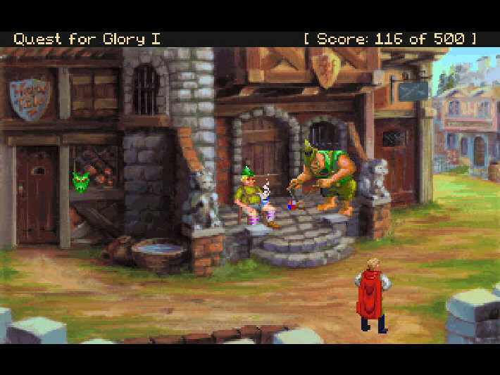 The Hero examines his domain in Quest for Glory I.