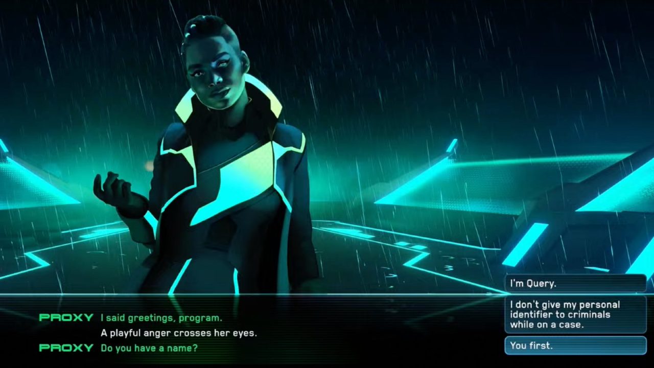 Screenshot of Tron Identity, one of several RPGs coming this week