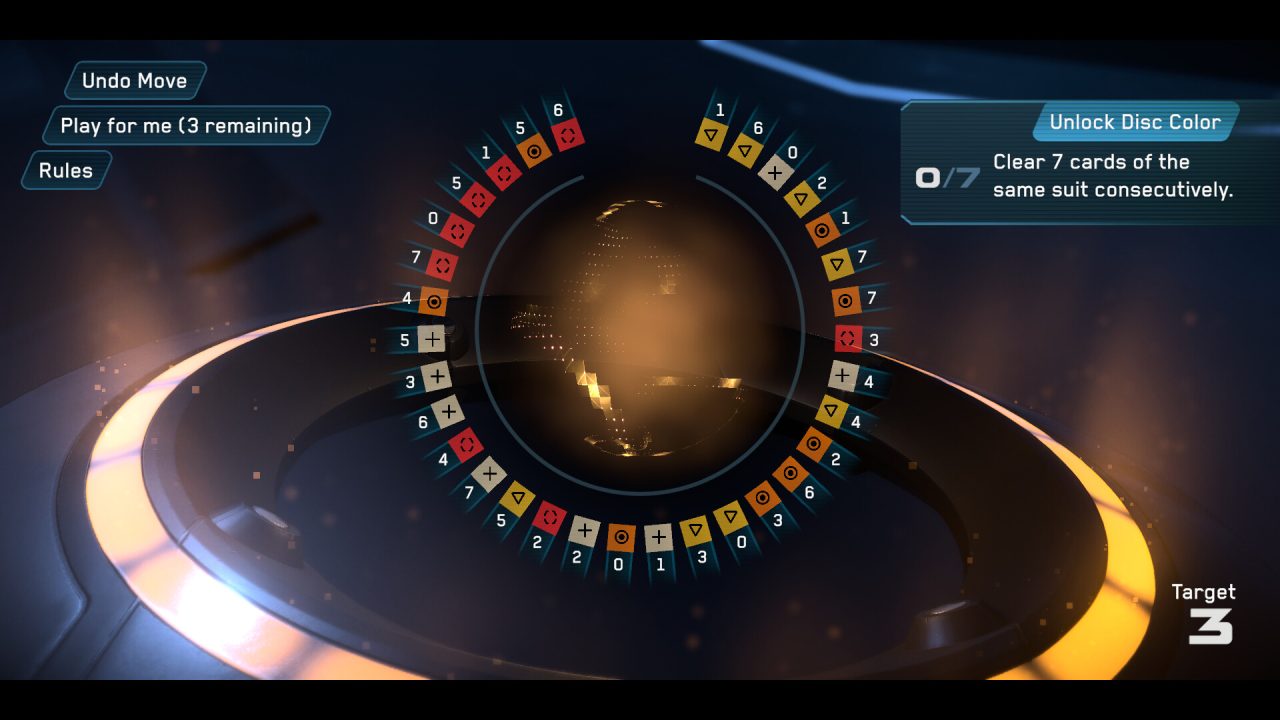 A screenshot from Tron: Identity showing a defragging puzzle.