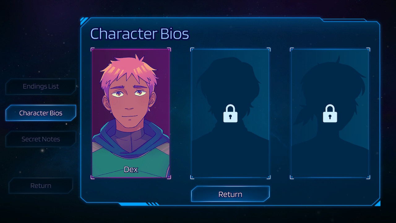 Dex's character bio has been unlocked in Pirated Code: Admin Edition.