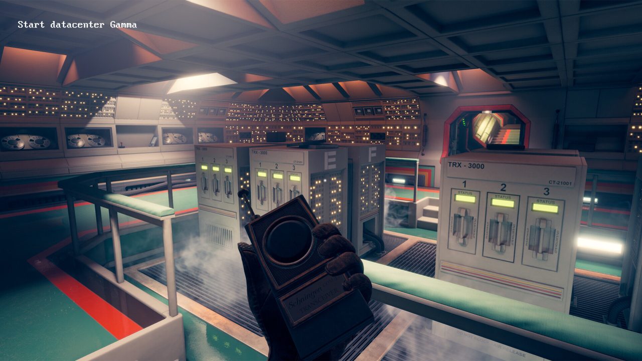 David gets objectives through radio talk with other characters as well as onscreen in Titan Station.