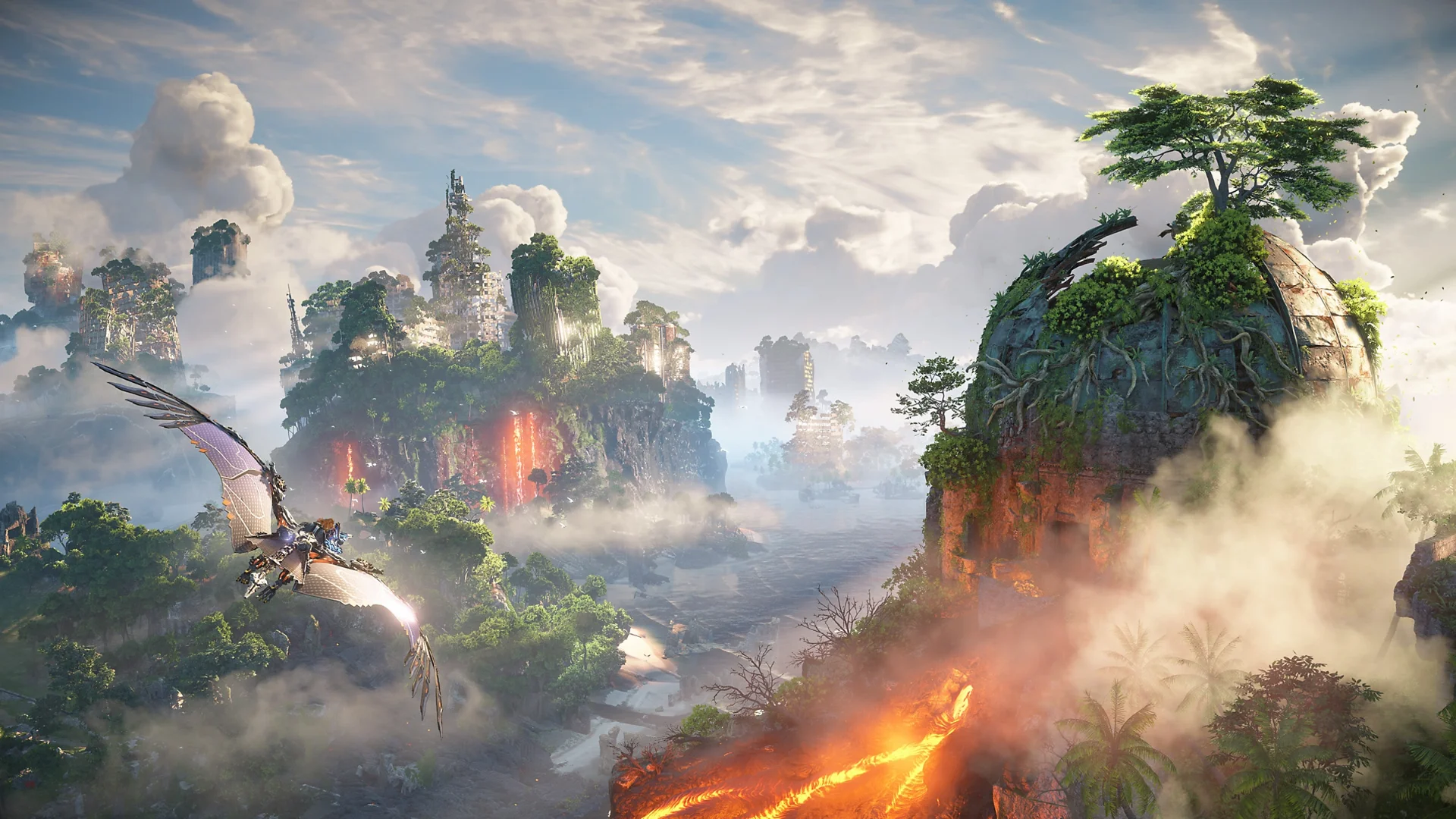 Horizon Forbidden West: Burning Shores New Screenshots Showcase Gorgeous  Explorable Skyscapes