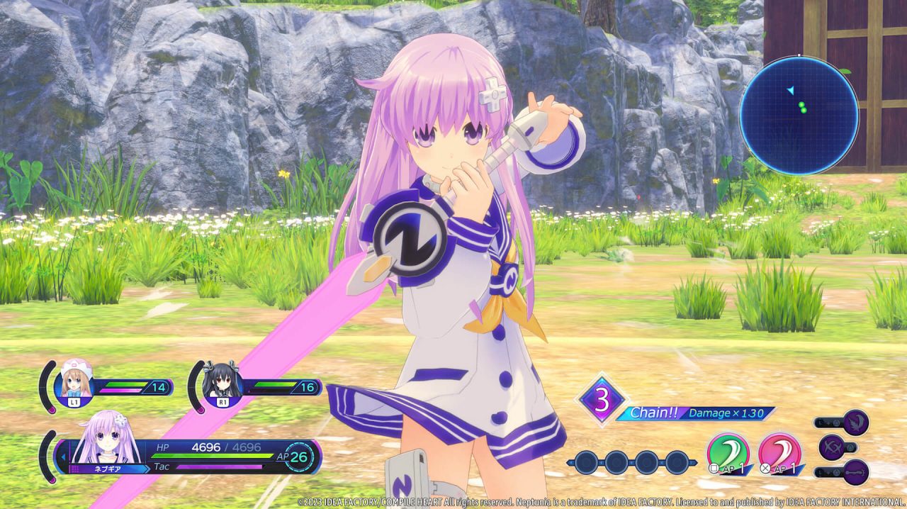 Screenshot of Neptunia Sisters VS Sisters, one of several RPGs coming this week