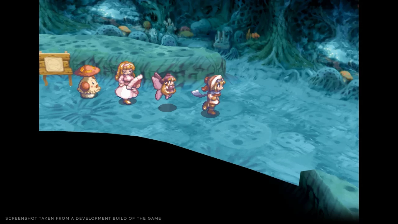 Rhapsody III screenshot of characters exploring a dungeon.