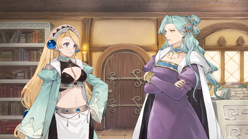 Marie talking to another character in Atelier Marie Remake: The Alchemist of Salburg.