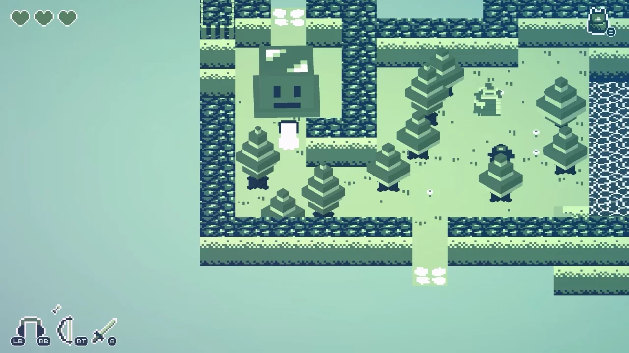 Screenshot of Cassette Boy of a large slime blocking the player's path