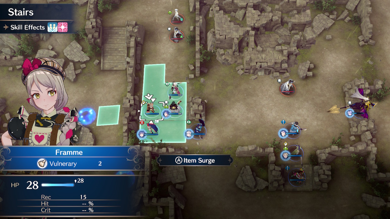 Framme shows off the DLC-only Enchanter job class in Fire Emblem Engage.