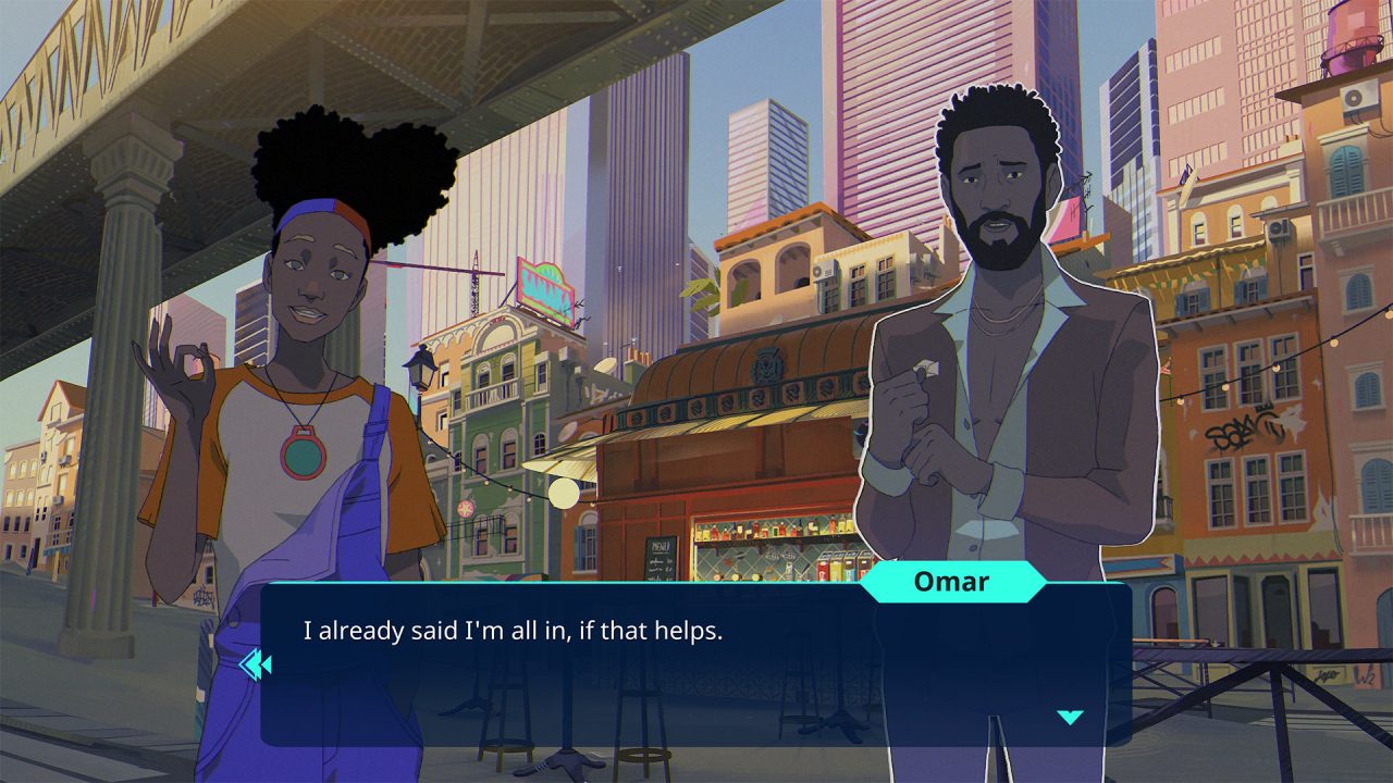 Jade and Omar stand at the ready in Harmony: The Fall of Reverie.