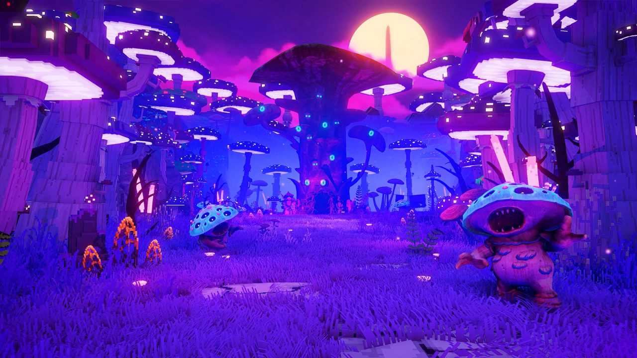 A screenshot of a beautiful purple area in Ravenlok