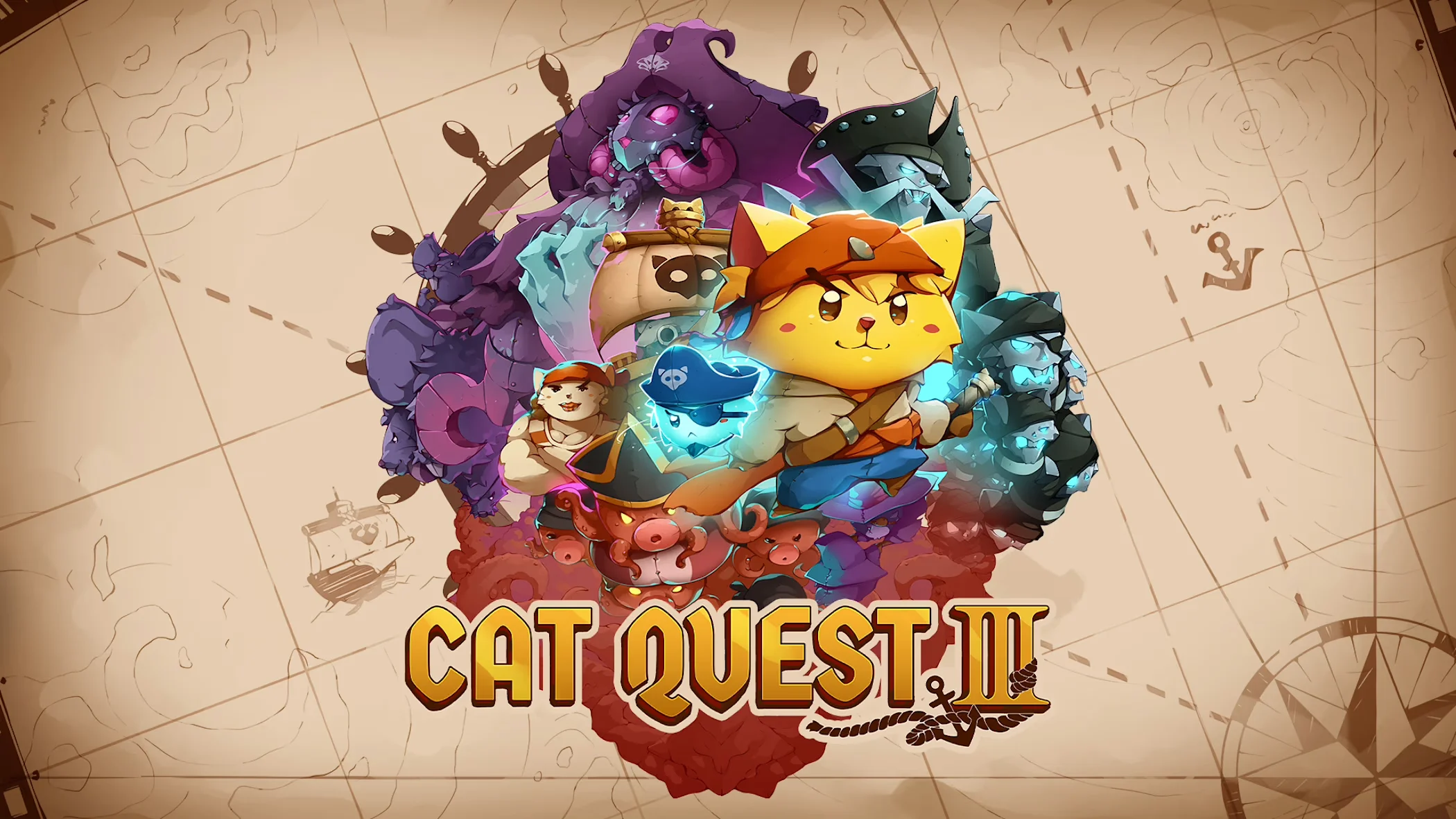 Cats, rats, and octopi as pirates in Cat Quest III