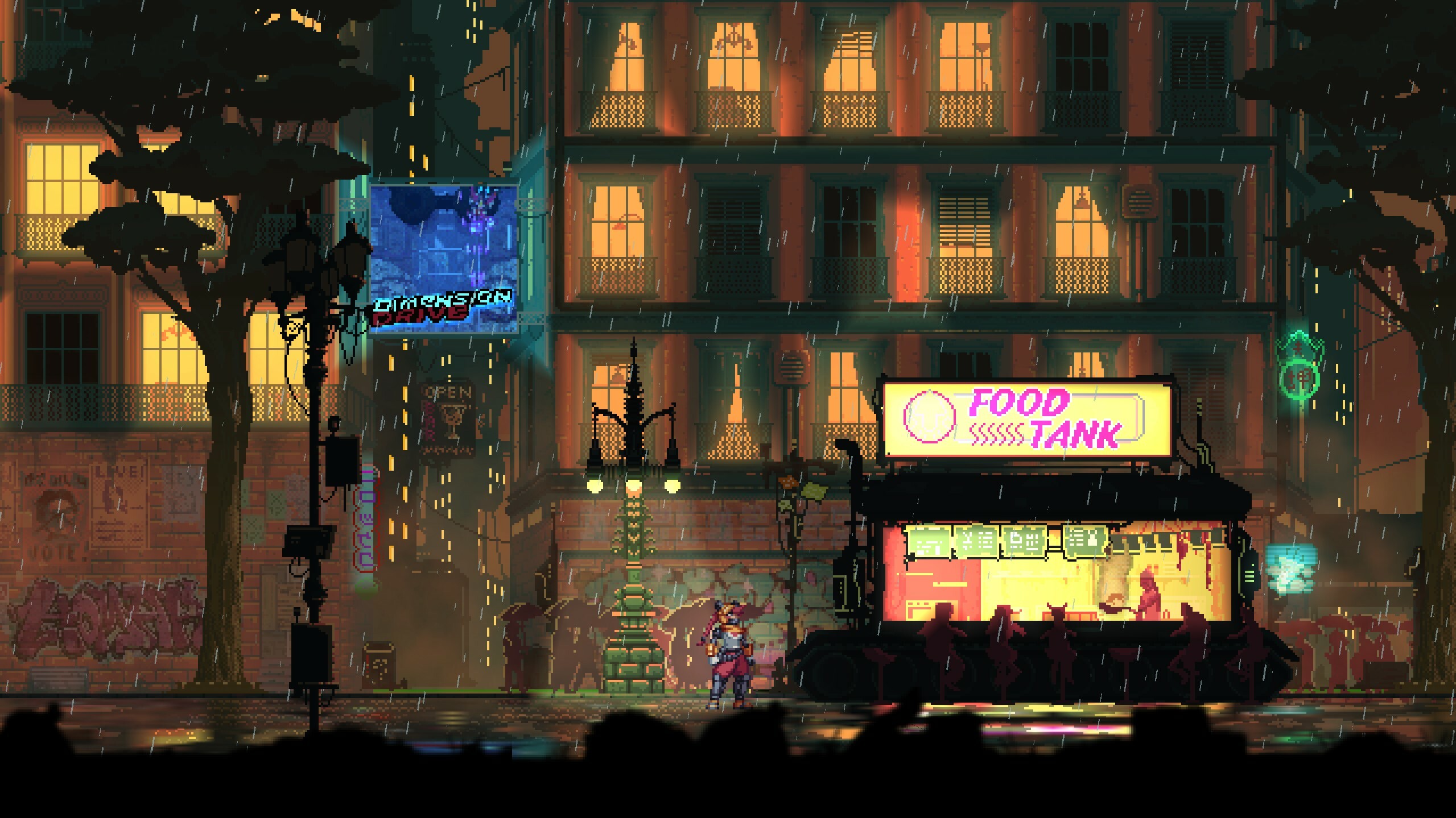 The Last Night: Pixel Art Cyberpunk Open World Game