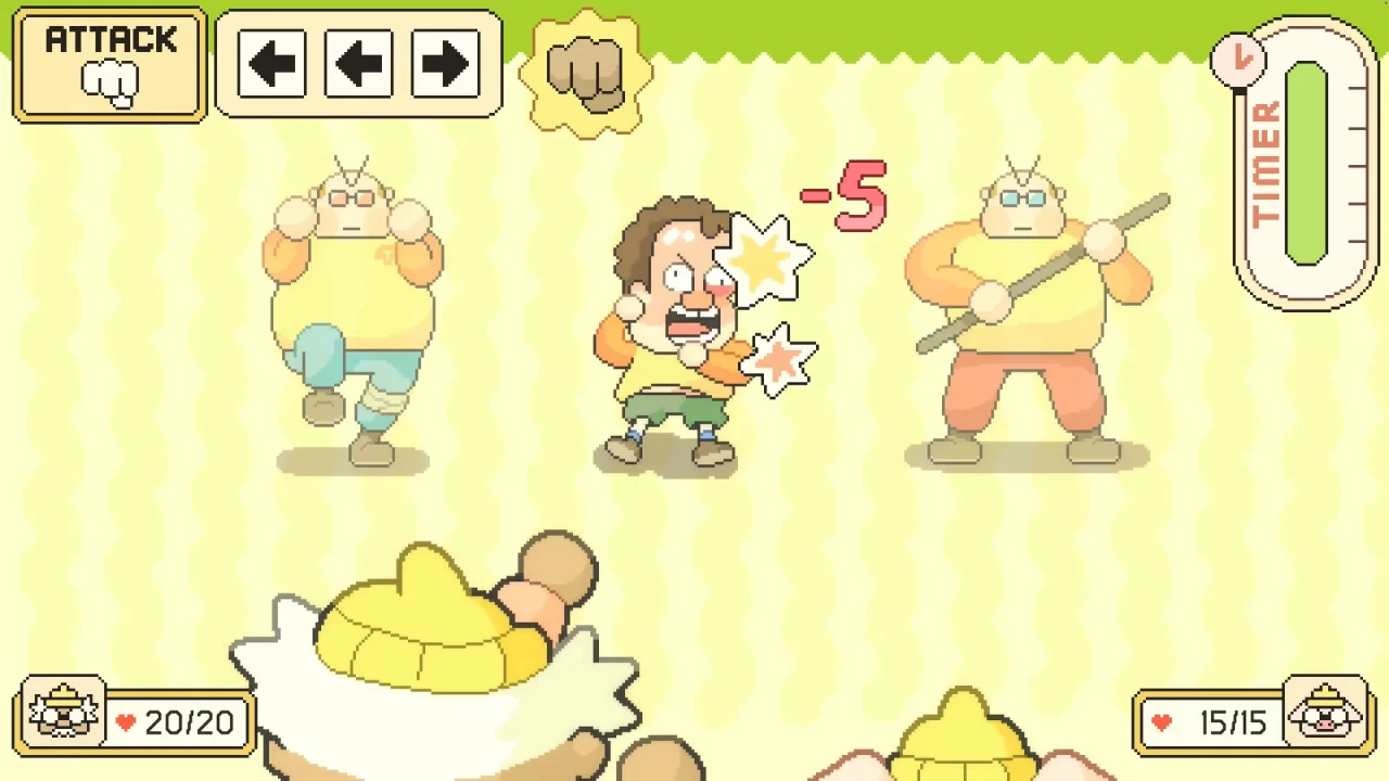 Hermit and Pig Screenshot showing a battle where Hermit punches an enemy.