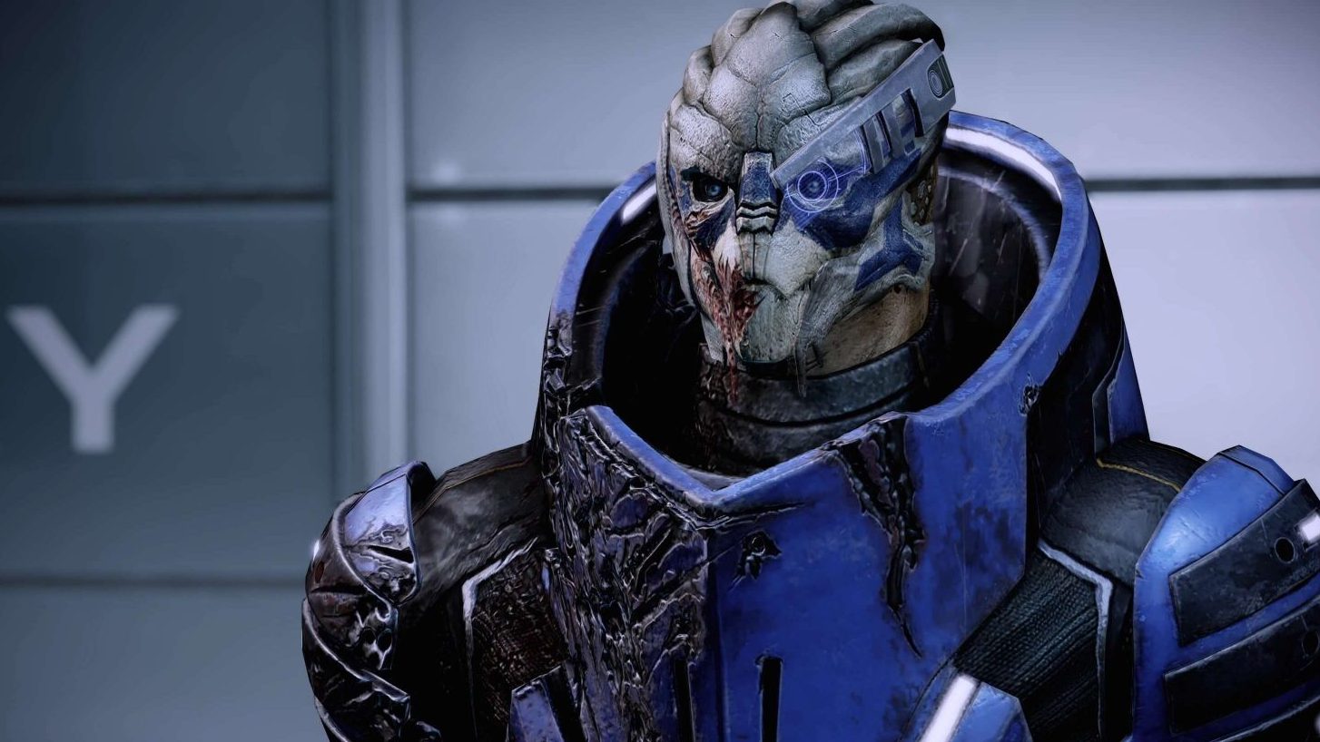 A screenshot of Garrus in Mass Effect 3