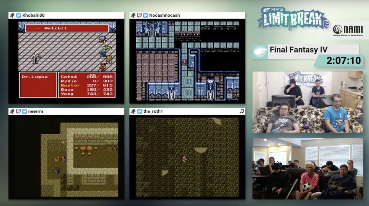 Four player race of Final Fantasy IV