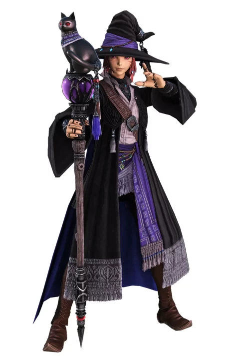 Final Fantasy XIV Dawntrail Artwork 053 Black Mage AF Gear