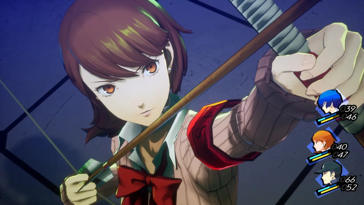 Persona 3 Reload Capture d'écran de Yukari avec un arc