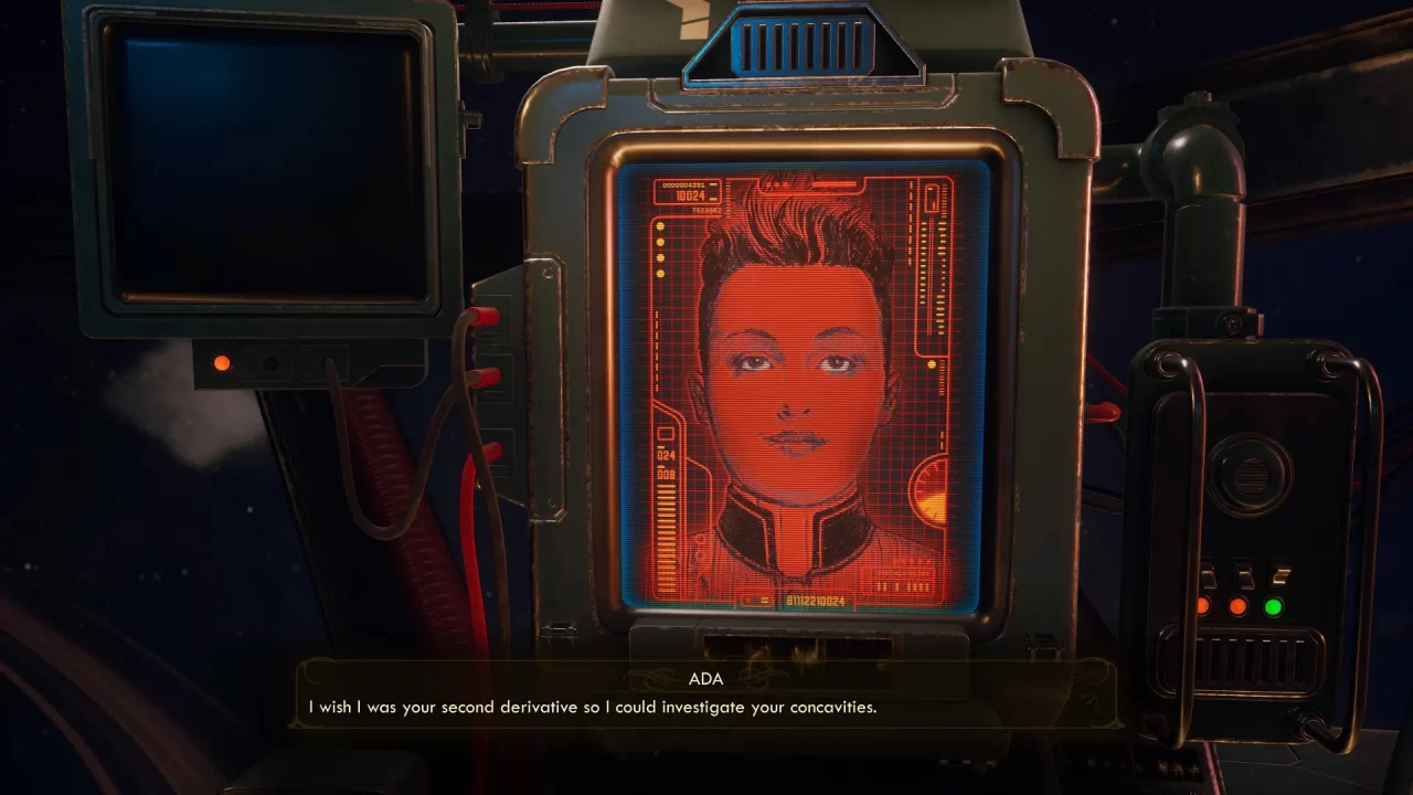 On-board computer ADA tells a joke: "I wish I was your second derivative so I could investigate your concavities."