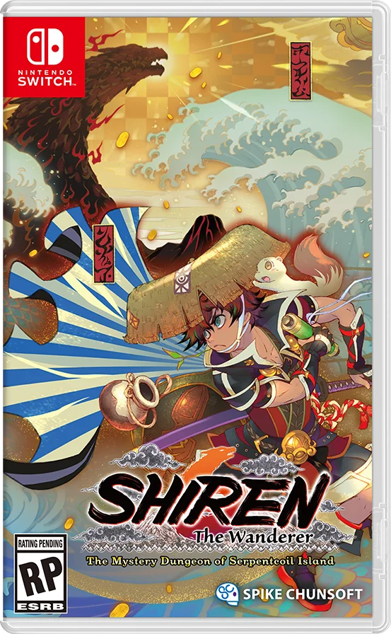 Shiren the Wanderer The Mystery Dungeon of Serpentcoil Island Cover Art NA Switch