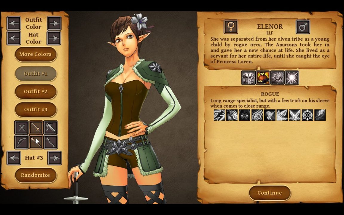You can choose between Saren or Elenor in the initial character selection and customization process in Tales of Aravorn: An Elven Marriage.