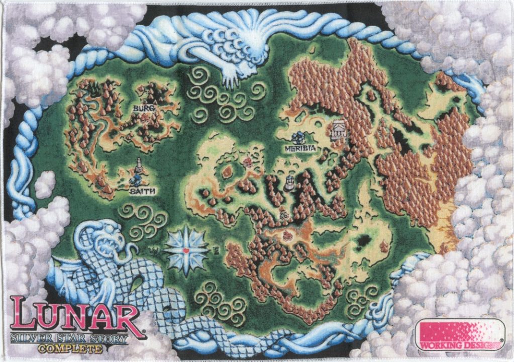 Lunar Silver Star Story Complete Cover Art US Cloth Map