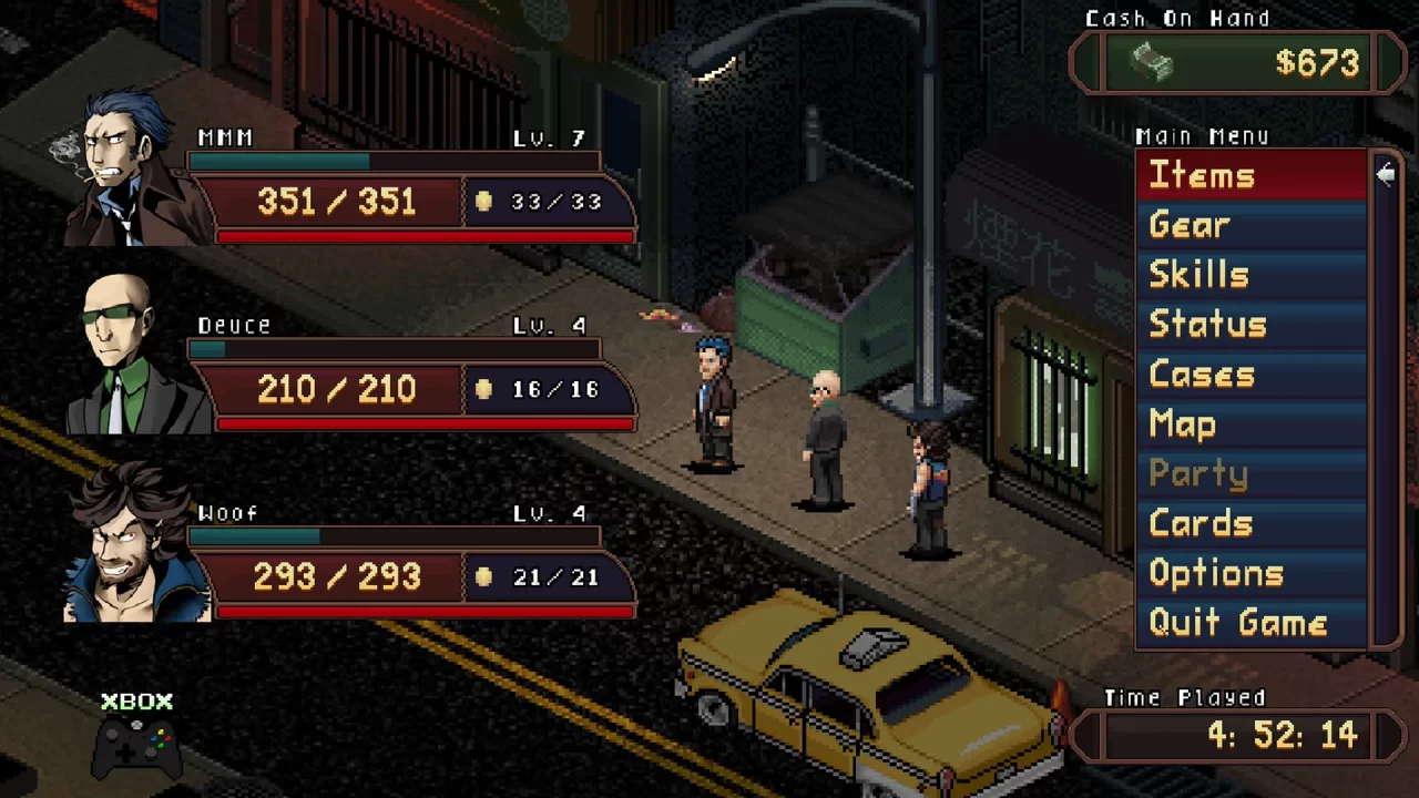 Screenshot of Pixel Noir, one of several RPGs coming this week