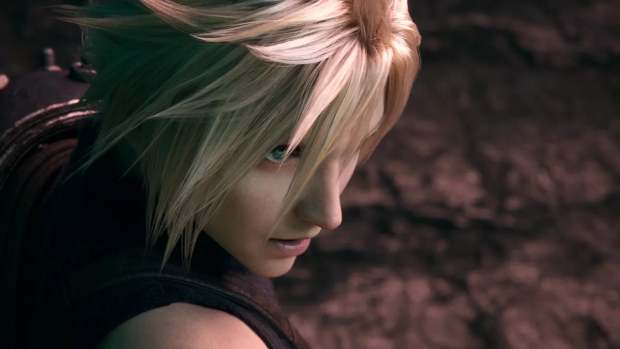 Final Fantasy VII Rebirth screenshot of Cloud looking serious