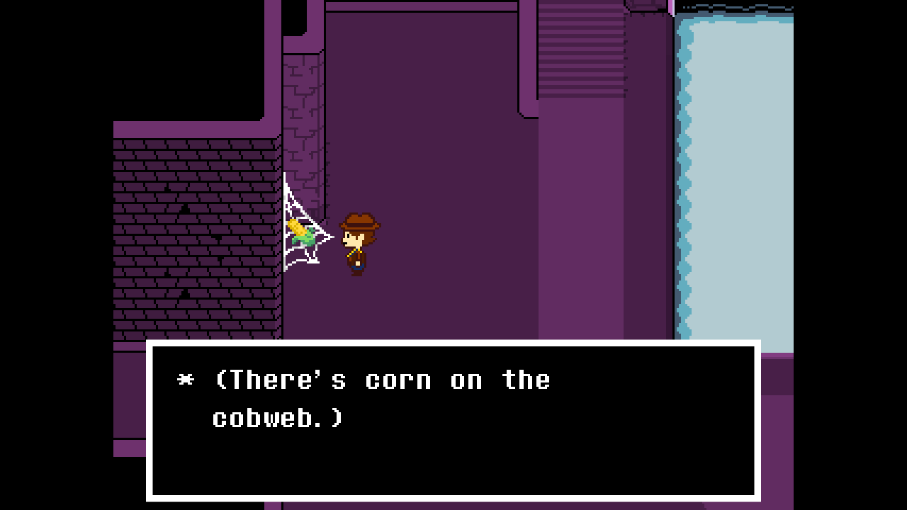 Clover examines a "corn on the cobweb."