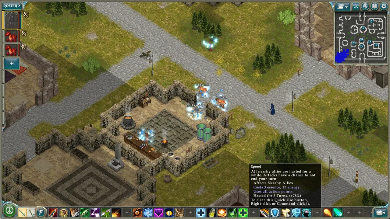 Geneforge 2 - Infestation combat involving the main character and an enemy in a urban dwelling.