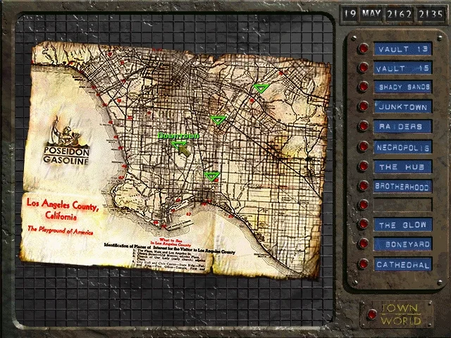 A map in Fallout. LA isn't what it used to be...