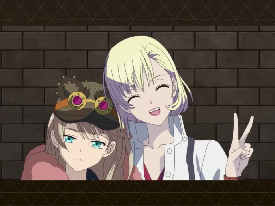 Lavi and Iseria striking poses in an anime cutscene from The Legend of Heroes: Trails of Cold Steel - Northern War.