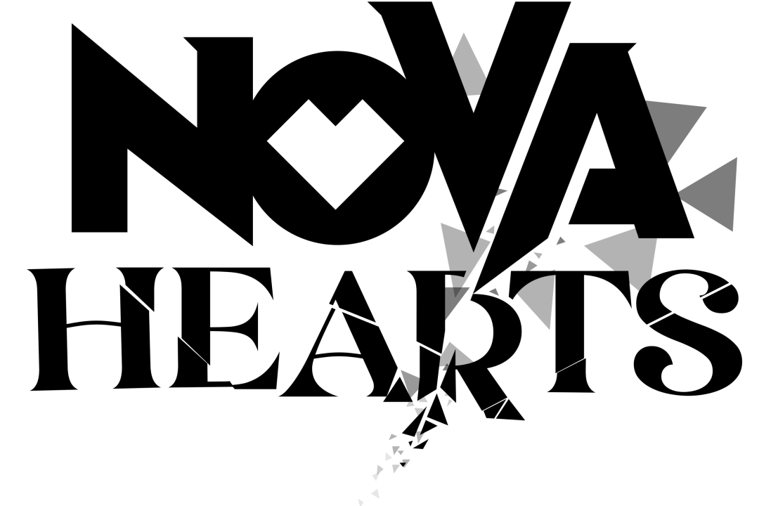 Nova Hearts Logo Black
