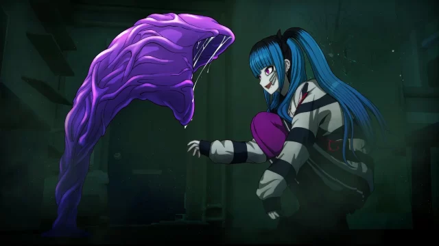 Darumi reaches her hand out to Retsnom in The Hundred Line.