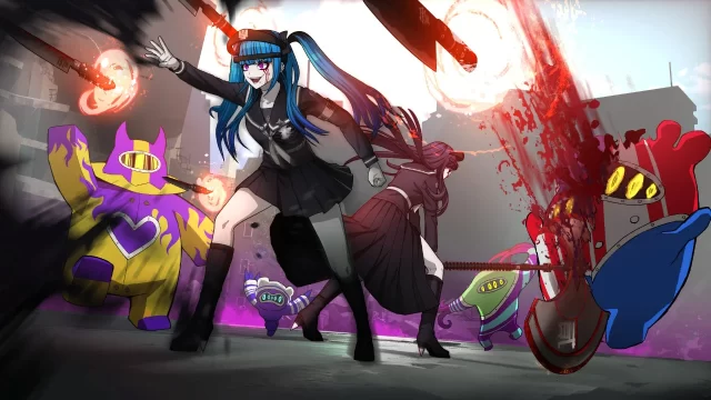 Darumi and Hiruko enthusiastically slay Invaders in The Hundred Line.