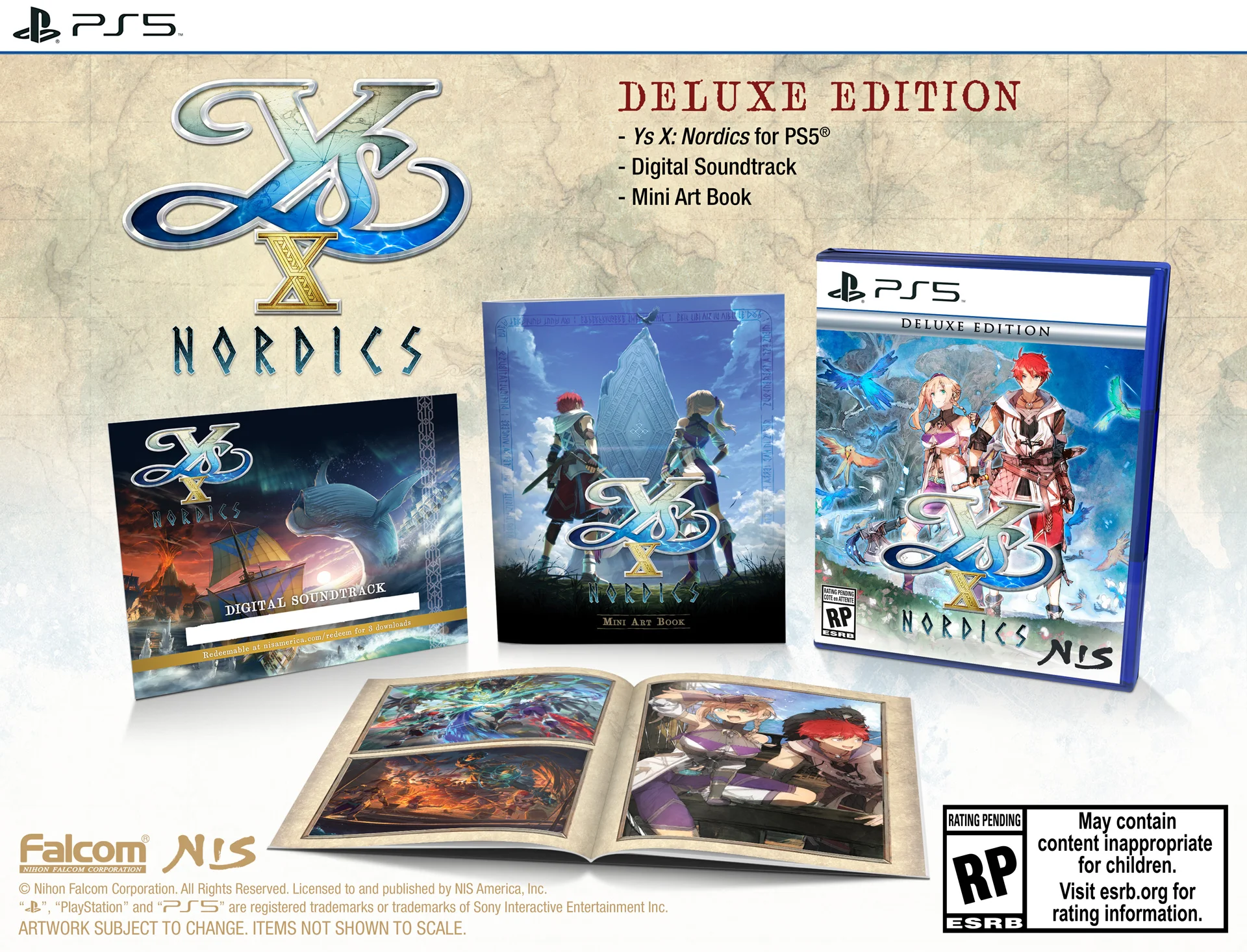 Ys X Nordics Cover Art US Deluxe Edition