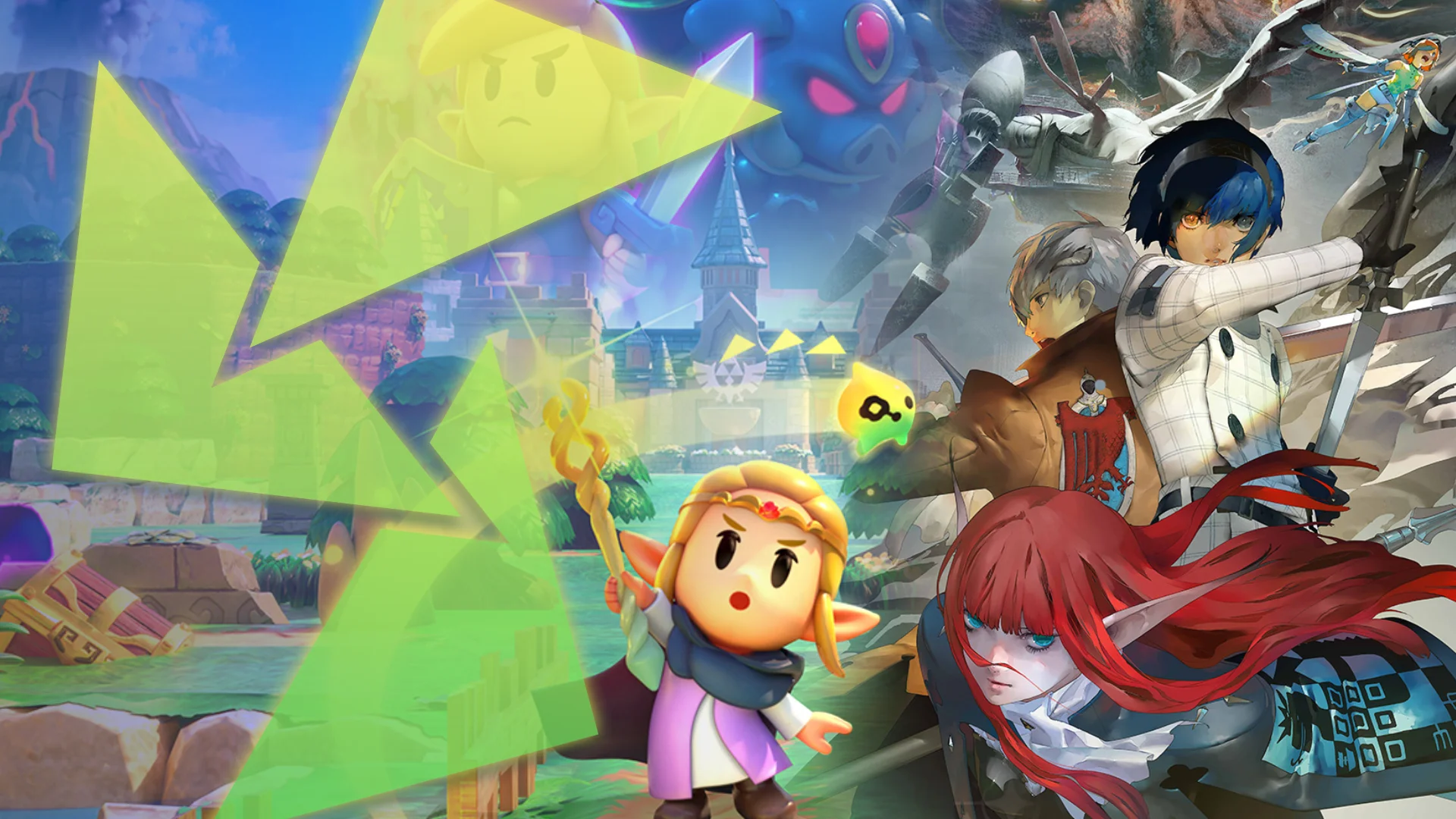 Random Encounter 307 Metaphor ReFantazio and Zelda Echoes of Wisdom artwork