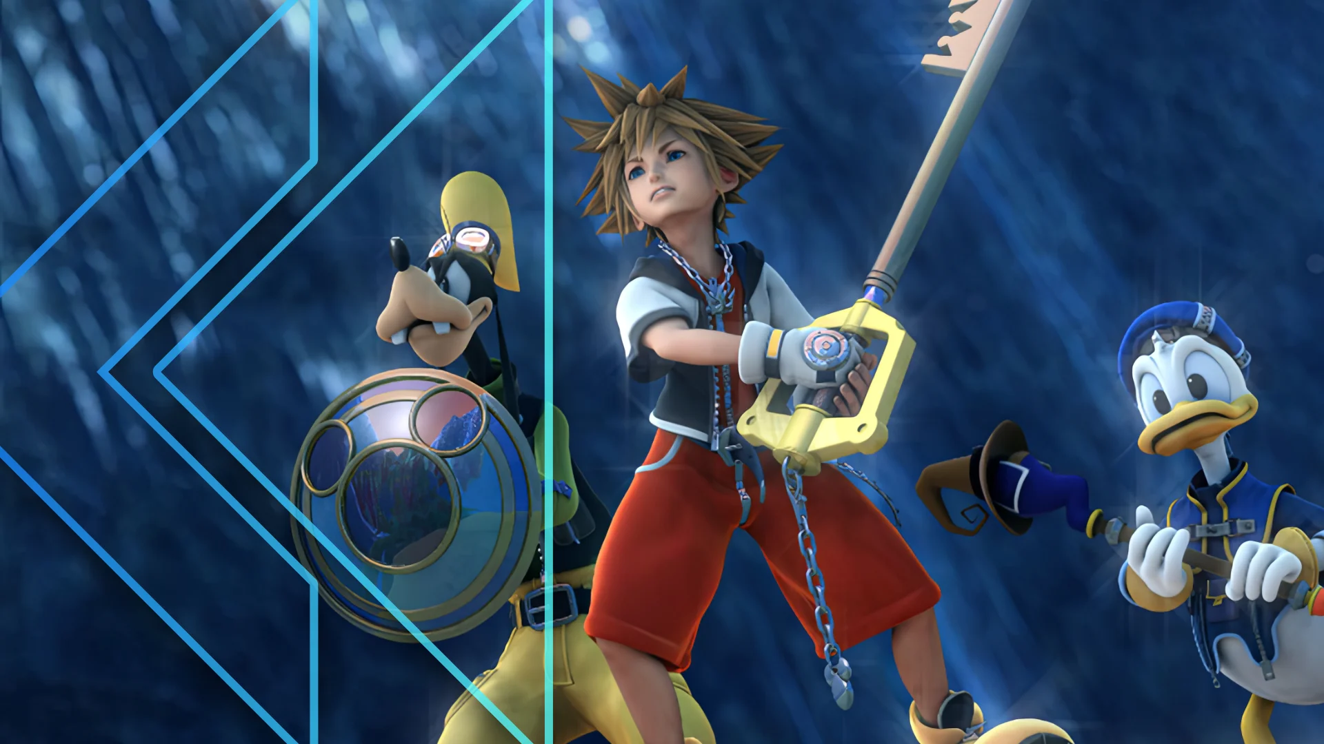 Retro Encounter 439 Kingdom Hearts II art of Sora, Goofy, and Donald