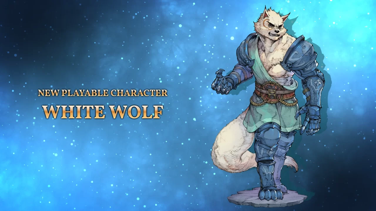 The White Wolf, a new playable character in the latest DLC for hit indie RPG Chained Echoes