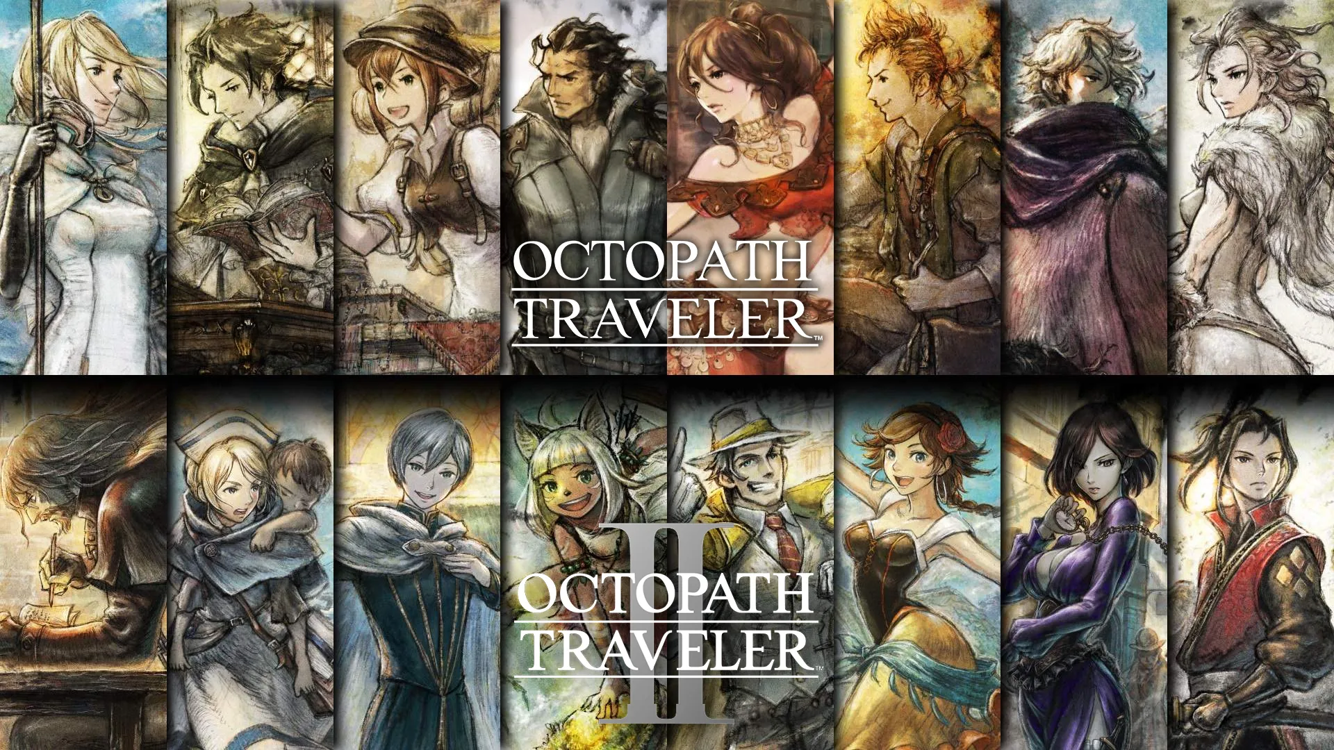 The protagonists of the Octopath Traveler series