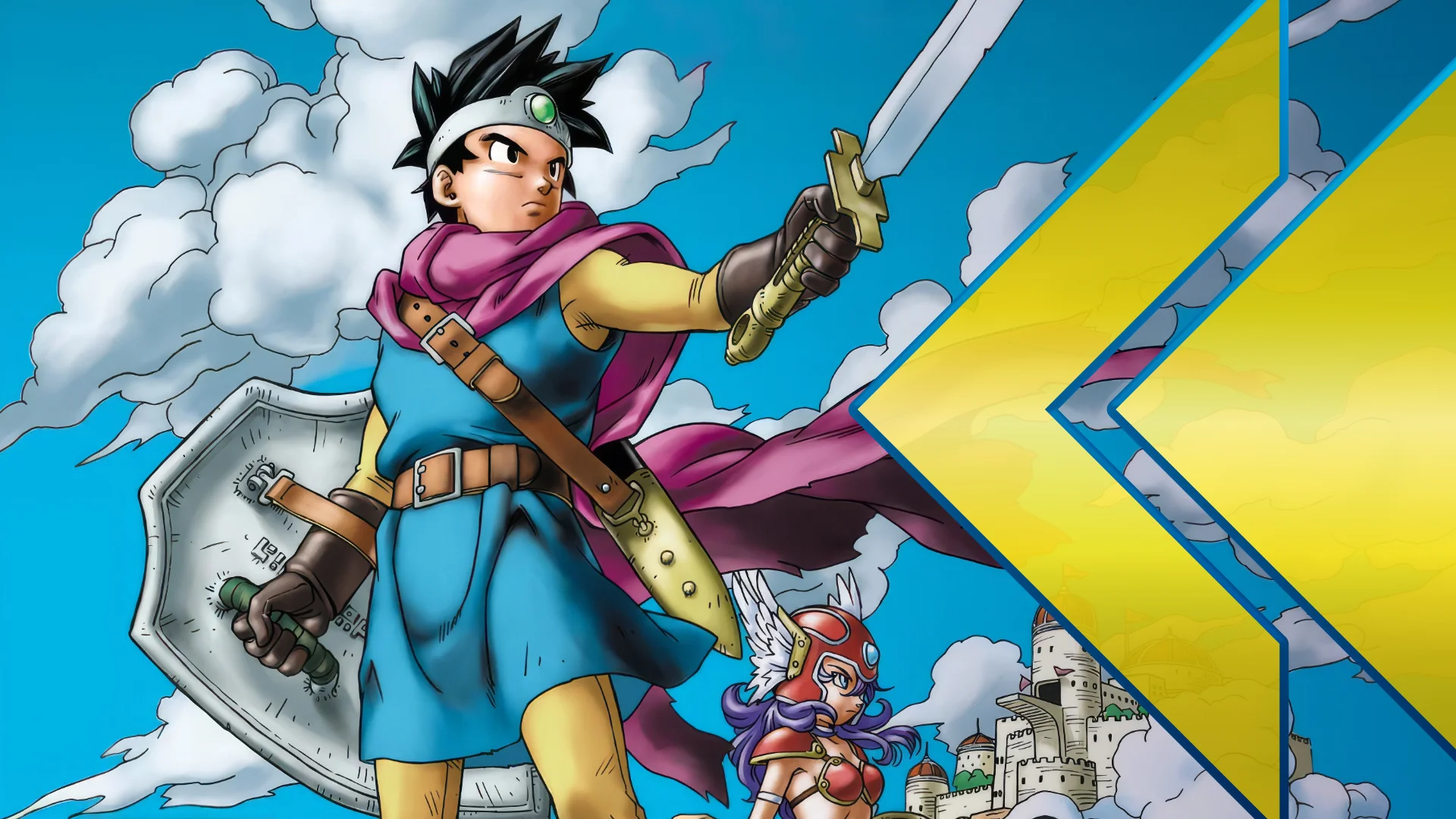 Retro Encounter 447: Dragon Quest III protagonist raising a sword to the sky