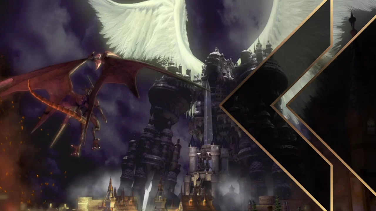 Retro Encounter 451 Final Fantasy IX artwork of Alexander vs Bahamut