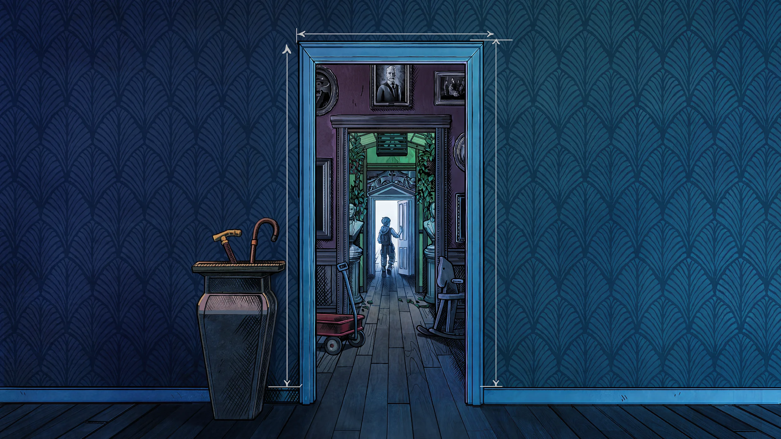 Key art of Blue Prince, one of the RPGs coming this week
