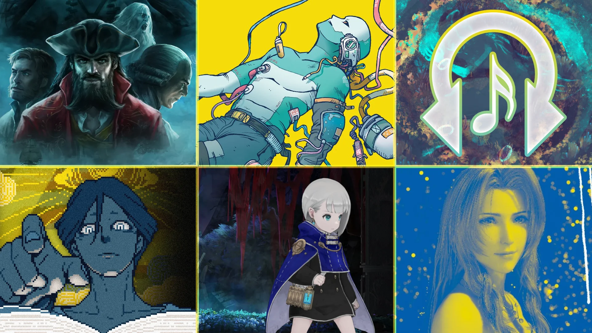 Rhythm Encounter 158 - art from Flint, Earthblade, Citizen Sleeper 2, Urban Myth Dissolution Center, Ender Magnolia, Final Fantasy VII Rebirth