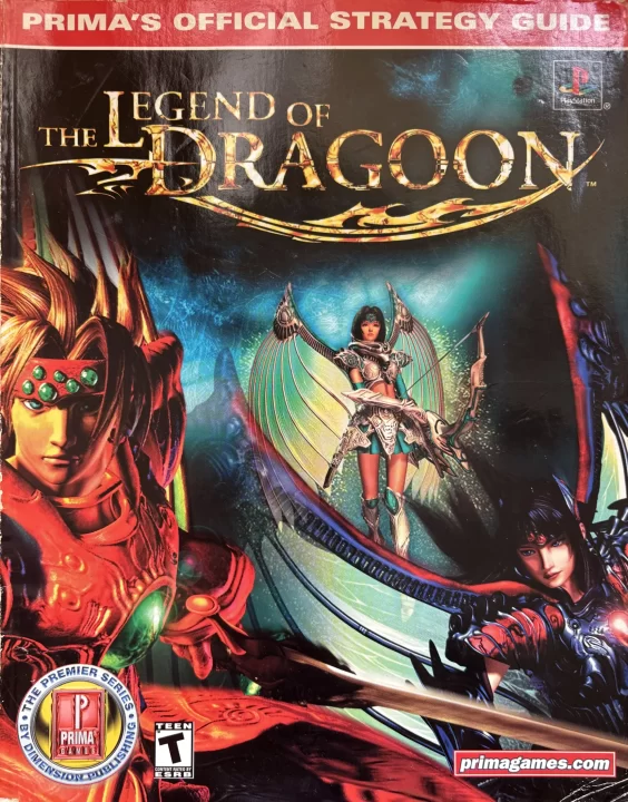 The Legend of Dragoon Strategy Guide cover featuring the winged cast